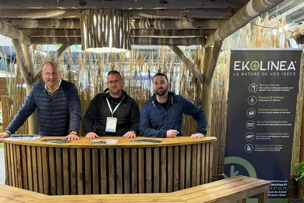 vue sur le stand ekolinea au salon Sett avec l'équipe Wurth france