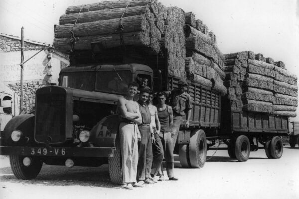 Vieuax camion transportant la sagne