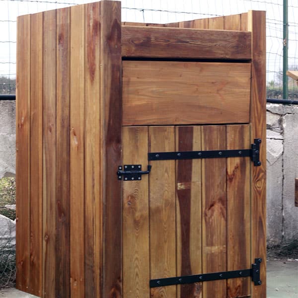 Poubelle extérieure en bois