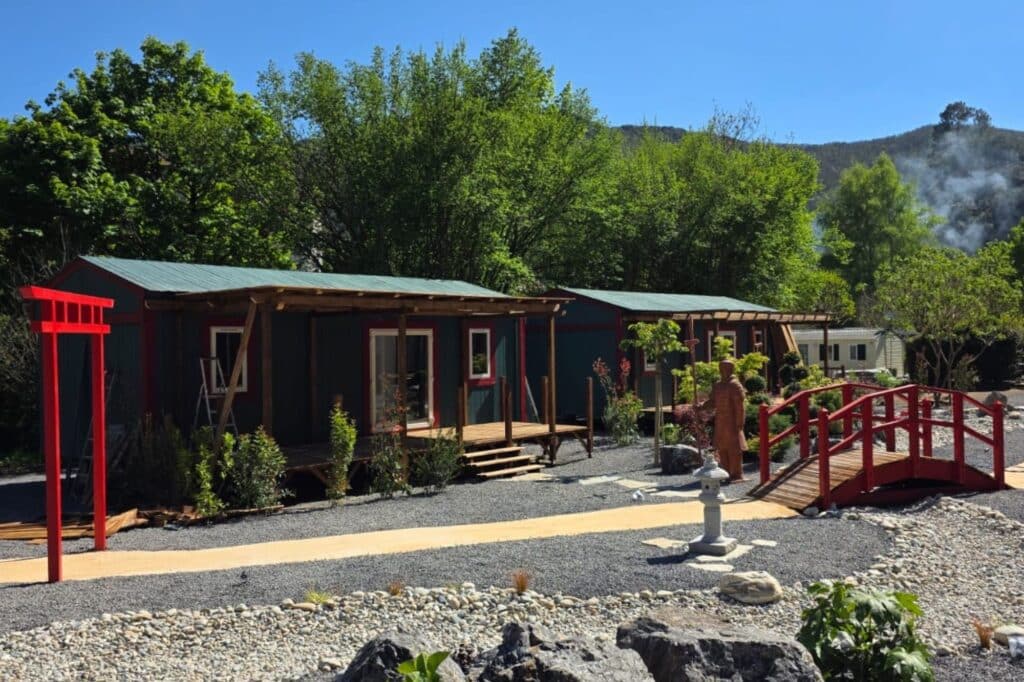 Passerelle pont japonais Passerelle pont de style japonais en bois