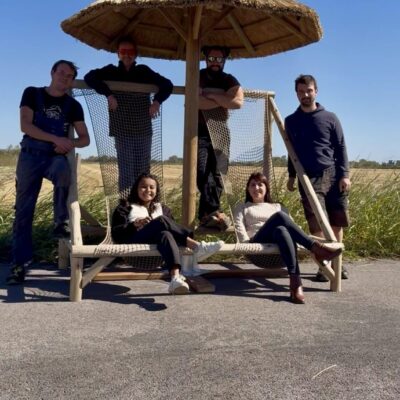 Equipe Ekolinea : artisans et métiers support sur la chielienne XXL bois